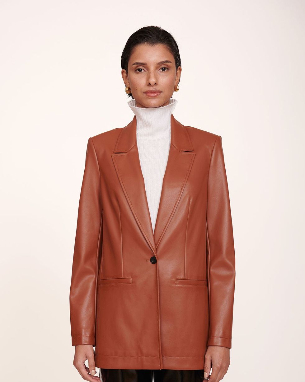 15 Best Leather Blazers for Women of 2023