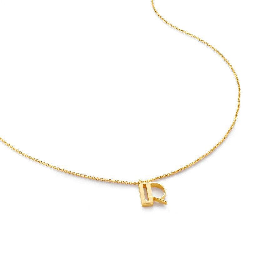 Gold Vermeil Initial Necklace