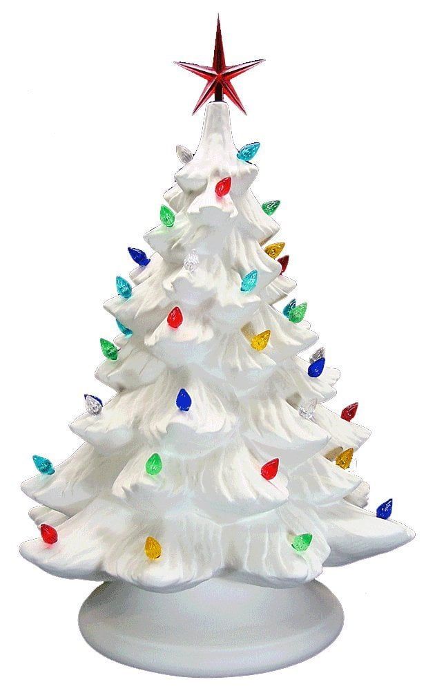 Vintage white deals ceramic christmas tree