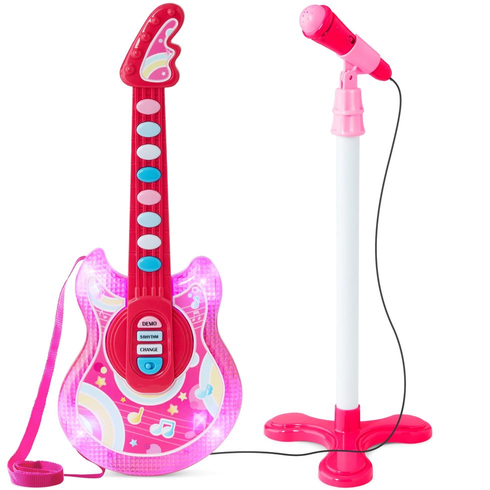 Pretend Play Guitar and Mic Stand 