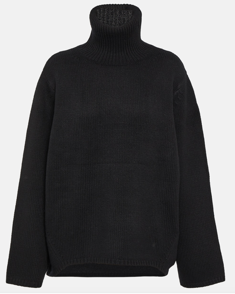 Wool and Cashmere Turtleneck Sweater