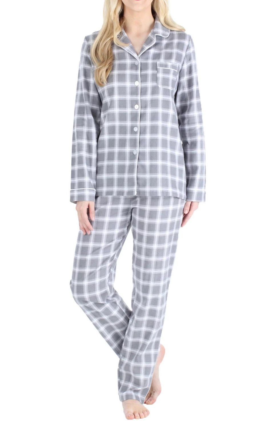 Cozy Fleece Long Sleeve Pajama Set Black - Soma