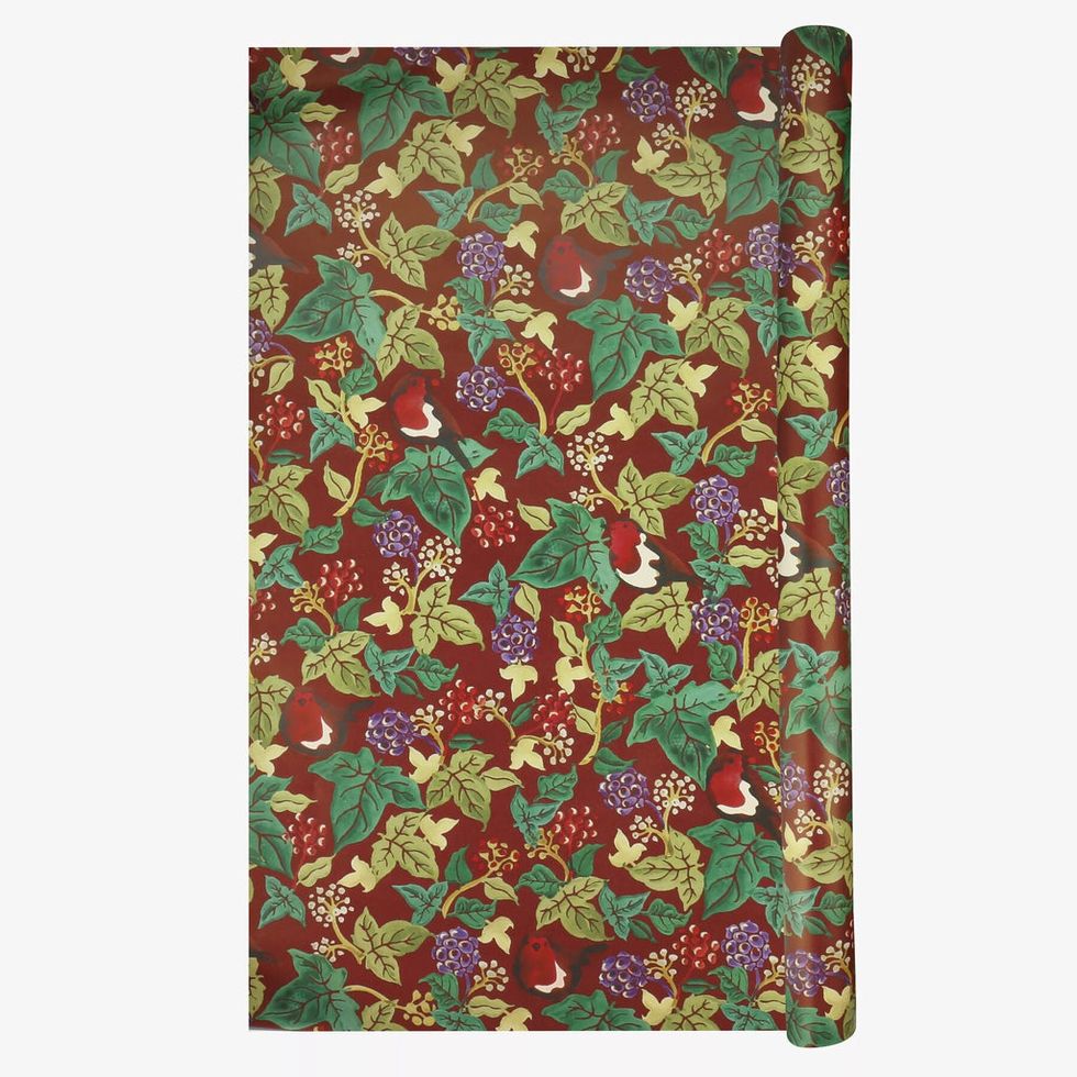 Christmas Ivy With Birds Roll Wrap