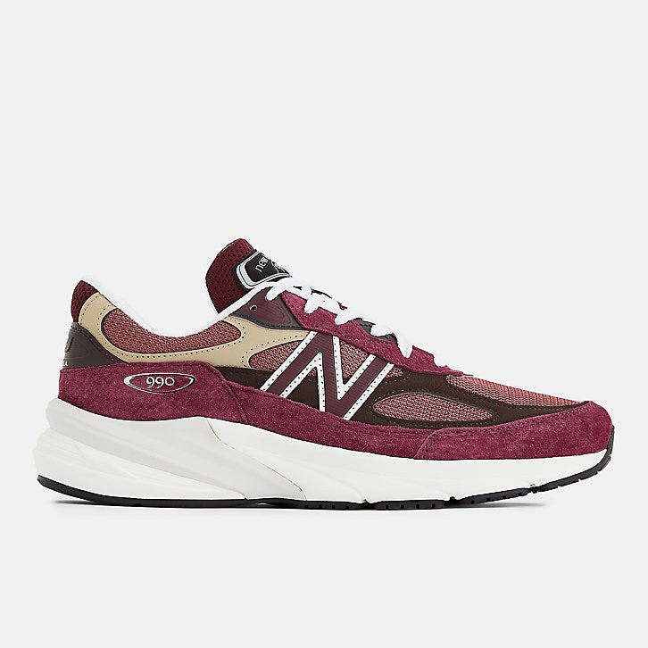 Made in USA 990v6 – ‘Burgundy with Tan’