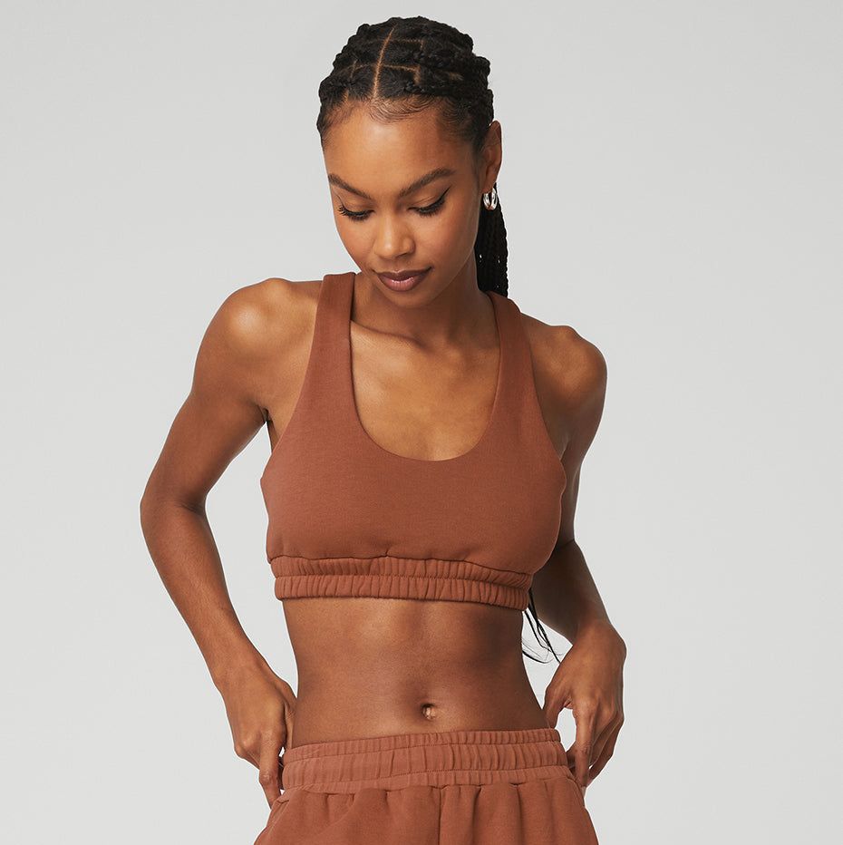 Alo yoga Women T-Shirt In Brown Size XL 