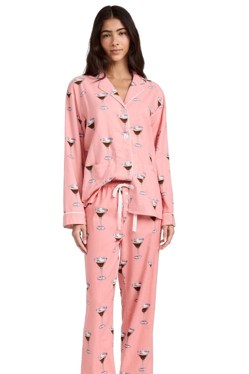Women 3-Piece Classic Silk Pajamas Set - Navy, NOT JUST PAJAMA