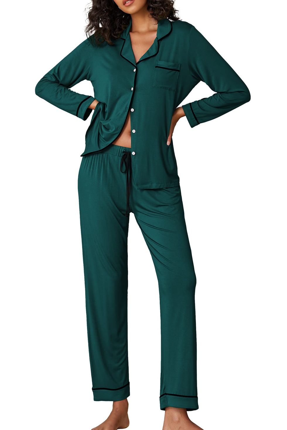 Ekouaer Silk Pajamas for Women Short Sleeve Satin Pajama Set 2 Piece Button  Down Loungewear S-XXL