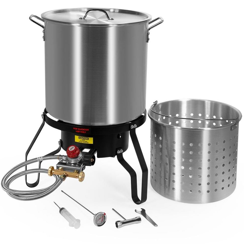 Backyard Pro All Stainless Steel 30 Quart Turkey Fryer Kit / Steamer Kit