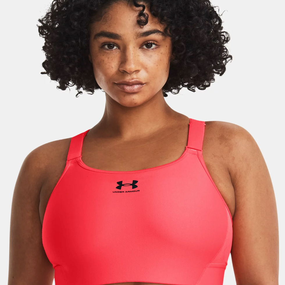 Womens sports bra with support Under Armour SEAMLESS LOW LONG BRA W purple