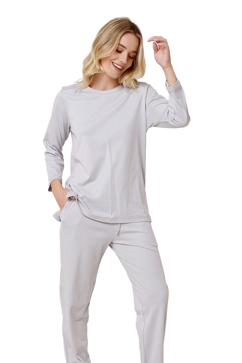 Beautiful Long Sleeve Pajama Sets Women Skin Friendly Pajama Sets