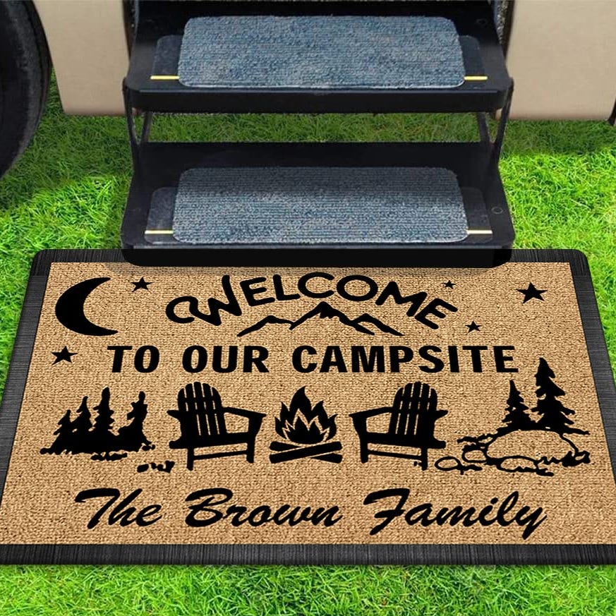  Welcome to Our Campsite Doormat