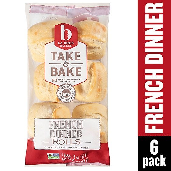 La Brea Bakery Take & Bake French Dinner Rolls