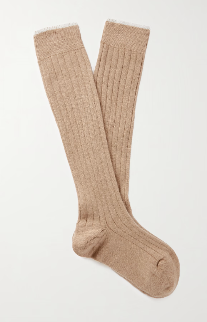 Ribbed Cashmere Socks Ribbed Cashmere Socks