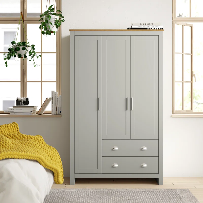 Zipcode Design 3 Door Wood Wardrobe