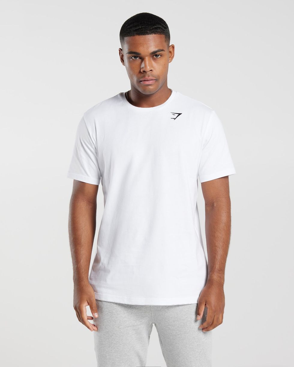 Gymshark Crest Long Sleeve T-Shirt - White