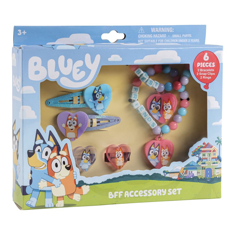 bluey games bluey sticker set for kids - bluey party supplies bundle with 4  sheets of bluey