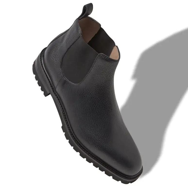 Brompton Black Calf Leather Ankle Boots Brompton Black Calf Leather Ankle Boots
