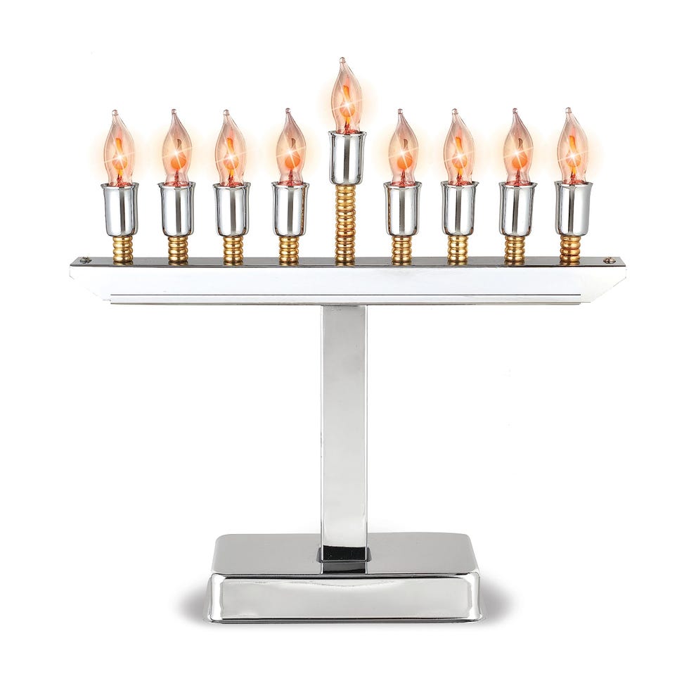 Aviv Judaica Electric Chrome Menorah 