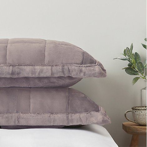 Cozee Home Set of 2 Velvetsoft Filled Pillowcases