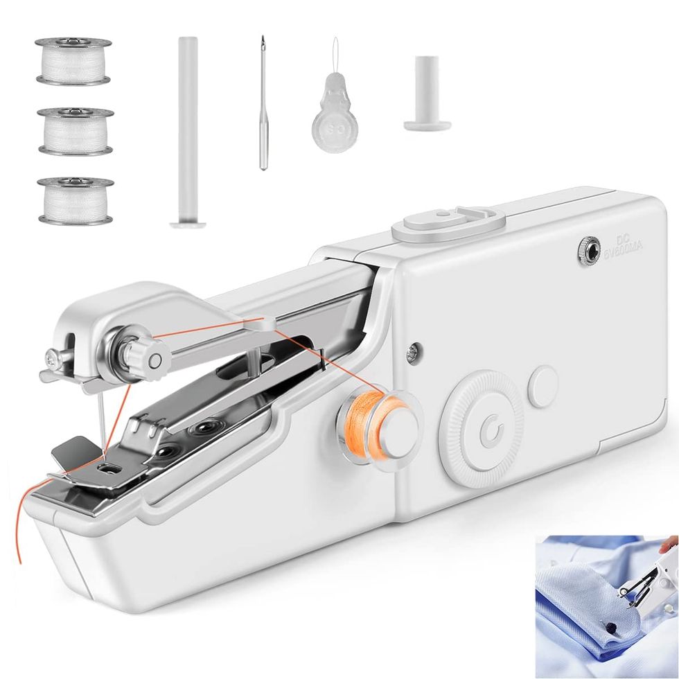 Mini Sewing Machine Portable Handheld Electric Sewing Machine for Stitch Sew  Needlework Handwork Household Travel Sewing Machine