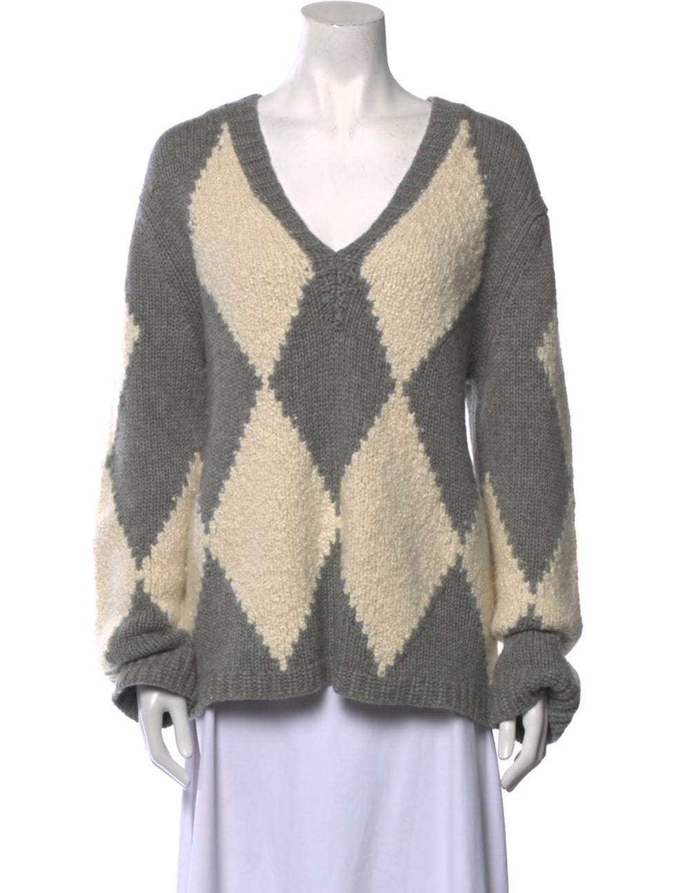 Cashmere Colorblock Pattern Sweater