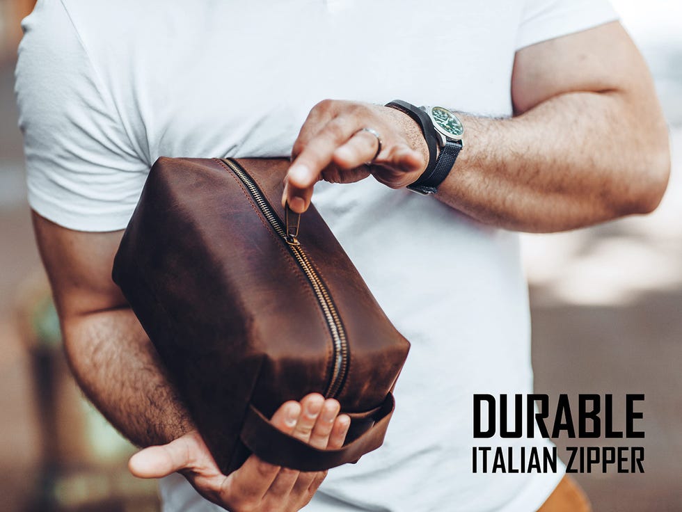 Personalized Leather Dopp Kit 