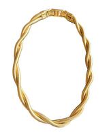 90's Monet Goldtone Twisted Herringbone Snake Necklace
