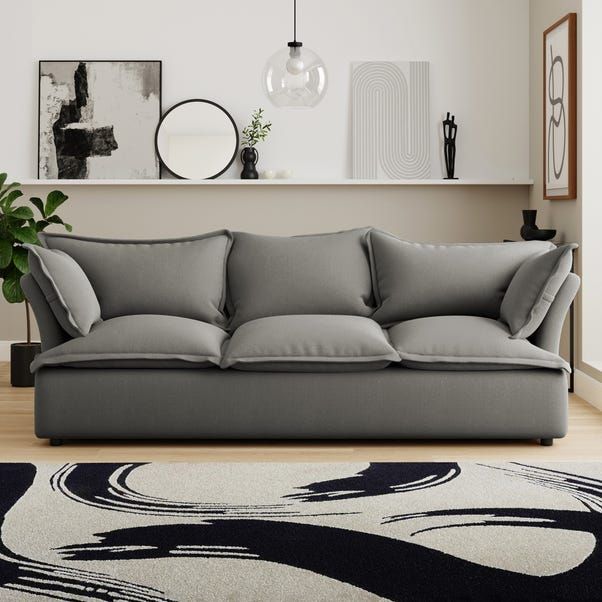 Linen 3 Seater Sofa