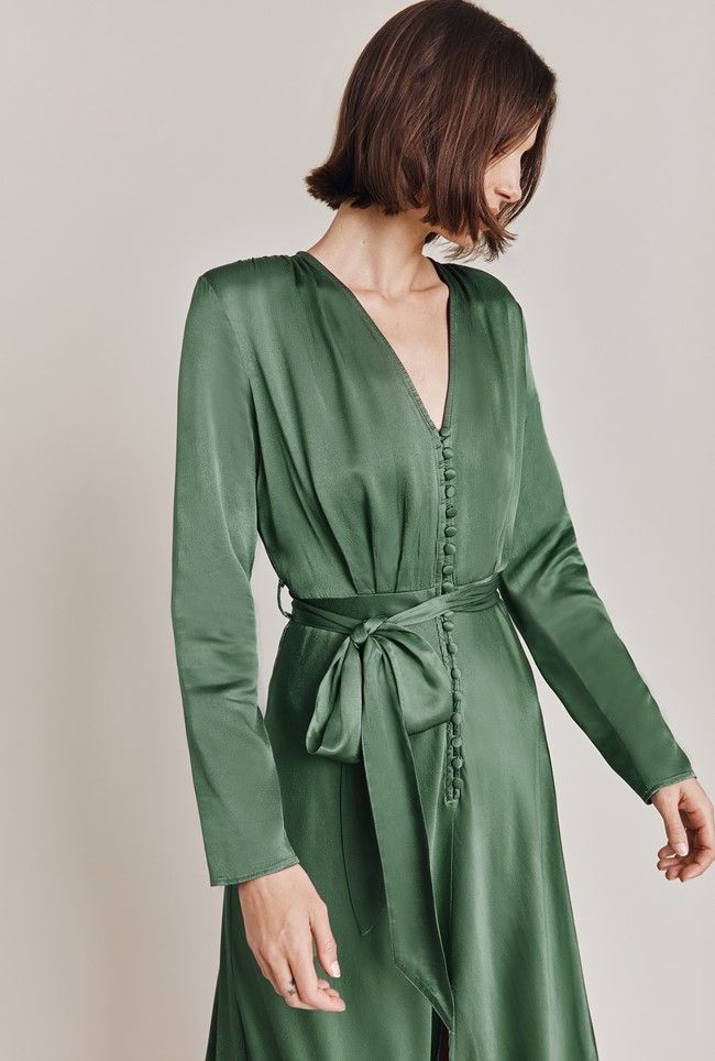 Ghost meryl hot sale dress green