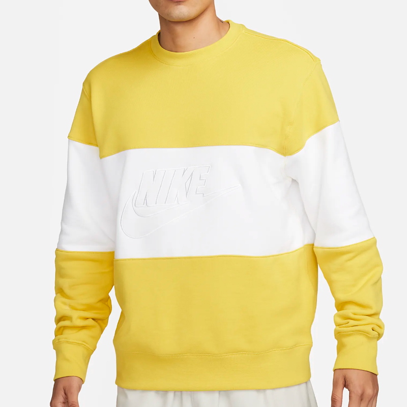 French Terry Color-Blocked Crew