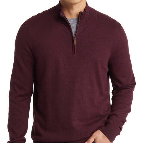 Half-Zip Cotton and Cashmere Pullover Sweater Half-Zip Cotton and Cashmere Pullover Sweater
