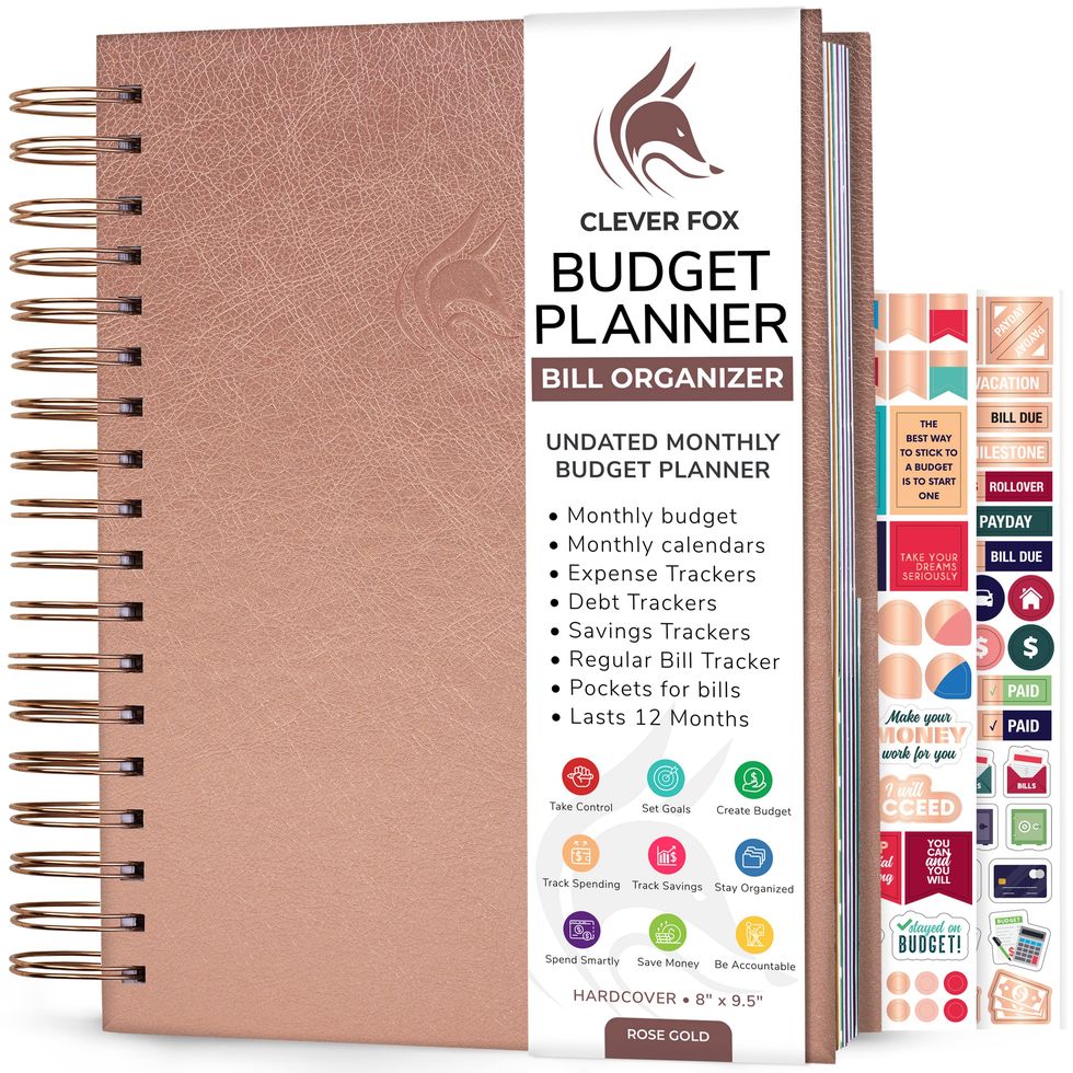 Budget Planner & Bill Organizer with Pockets, Size: 1, Blue