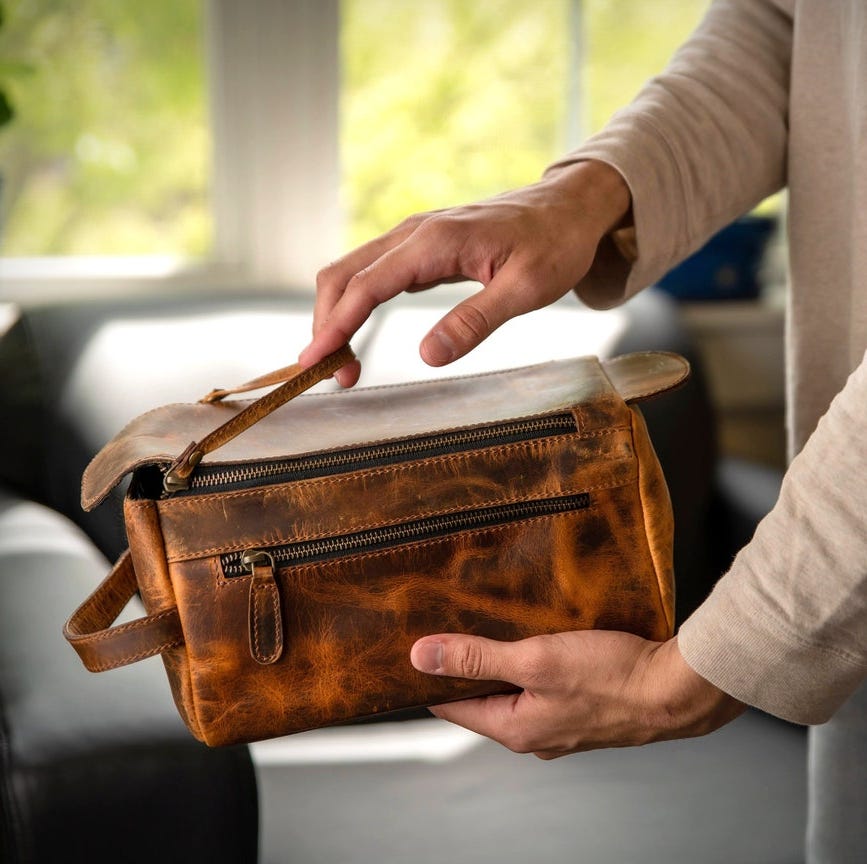 Personalized Leather Dopp Kitt Personalized Leather Dopp Kitt