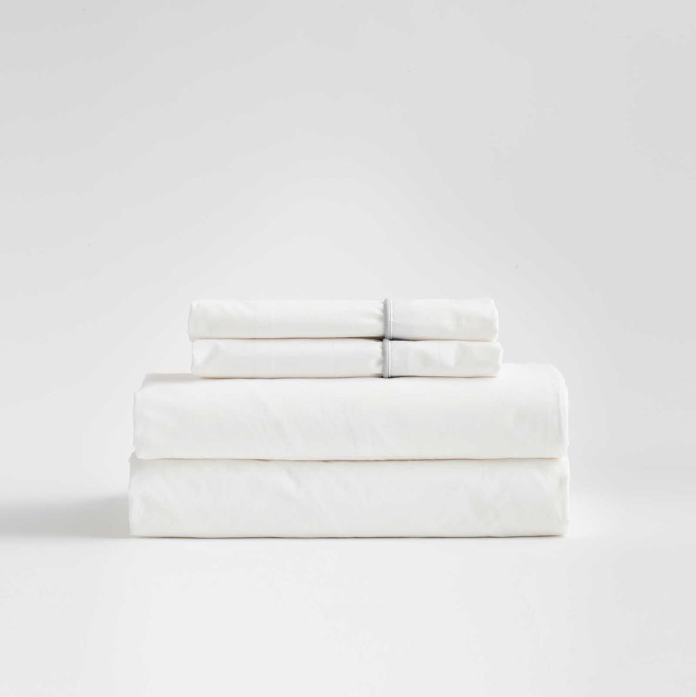 Classic Organic Percale Piped Sheet Set (Queen)