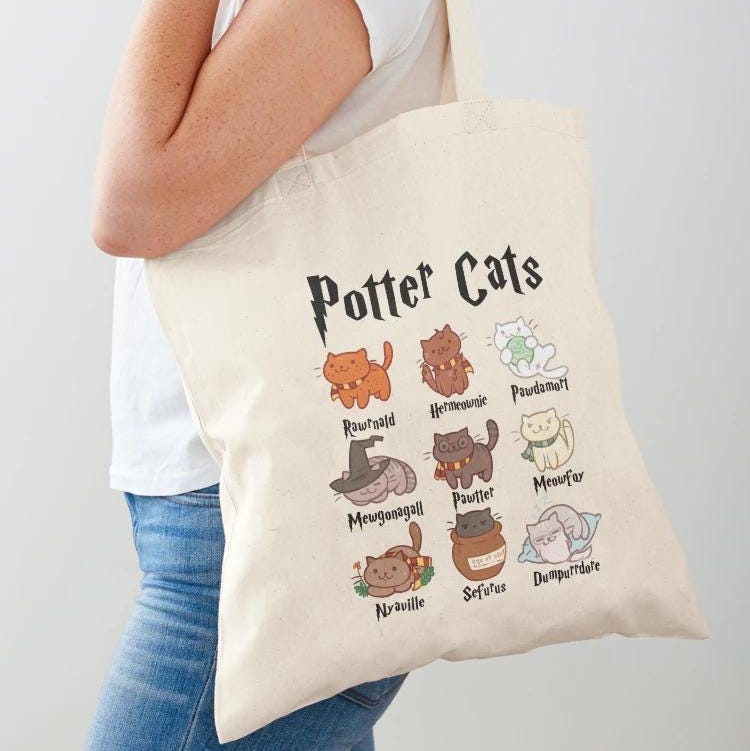 Potter Cats Tote Bag Potter Cats Tote Bag
