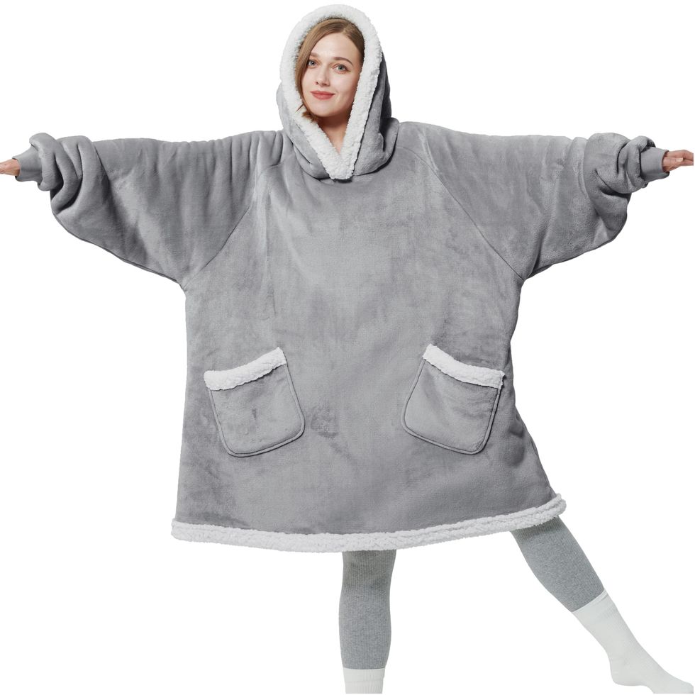 This  Blanket Hoodie for Travel Is $26