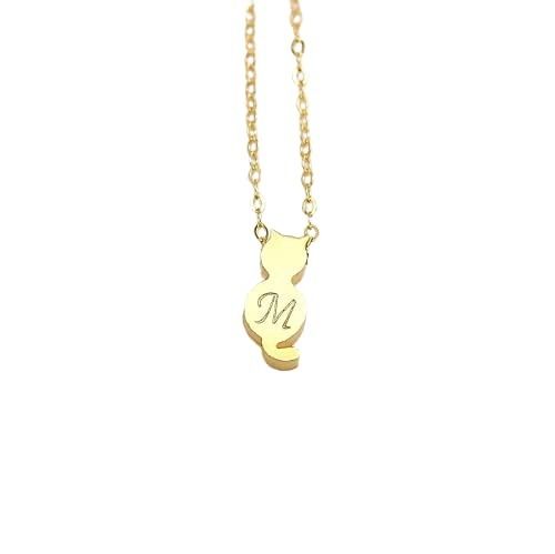 Monogram Cat Necklace