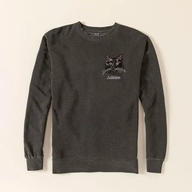 Custom Pet Embroidered Sweatshirt