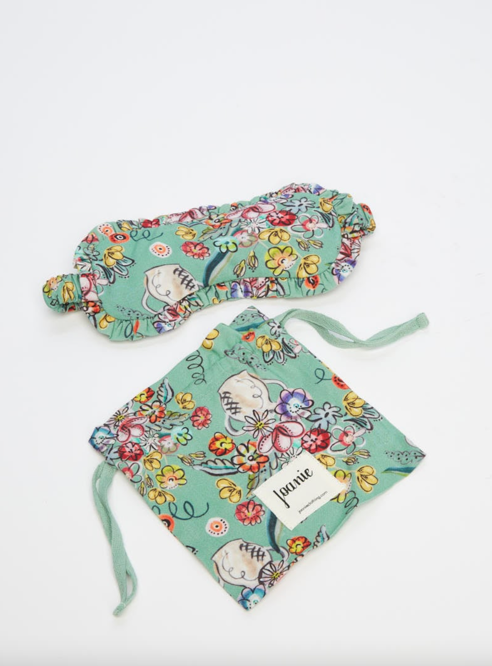 Golightly Blue Floral Vase Print Eye Mask
