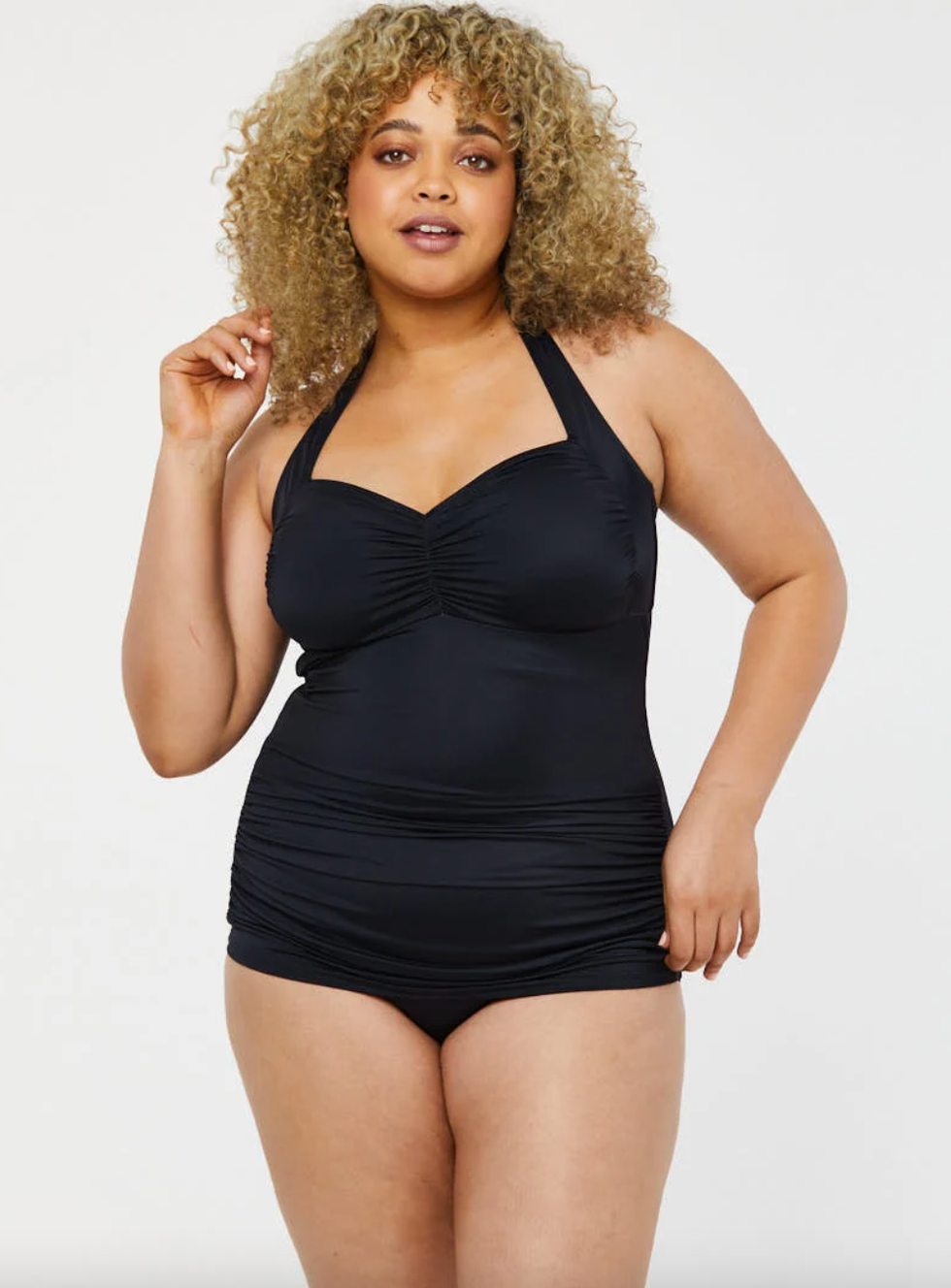 Coralie Black Halter Neck Adjustable Swimsuit