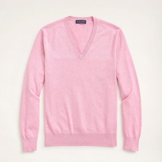 Supima Cotton V-Neck Sweater 