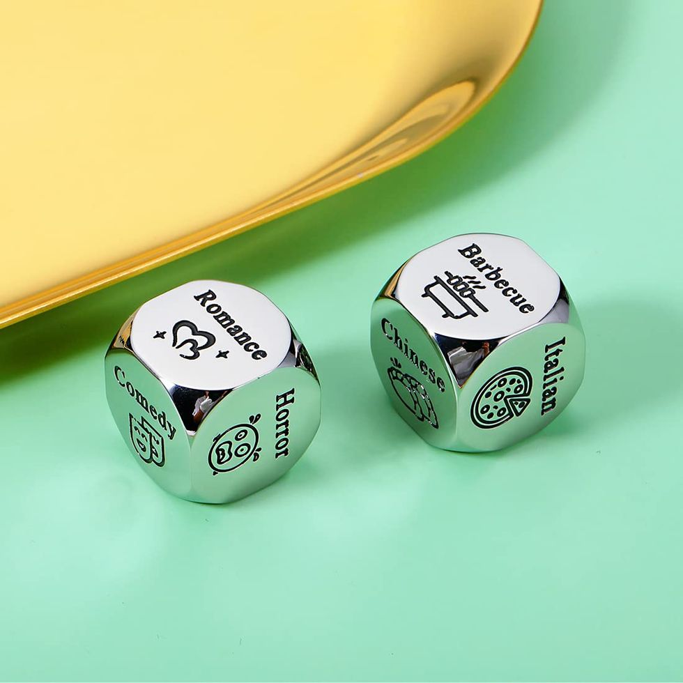 2 PCS Food Dice Game Food Decision Dice for Couples 11 Wedding Anniversary  Steel