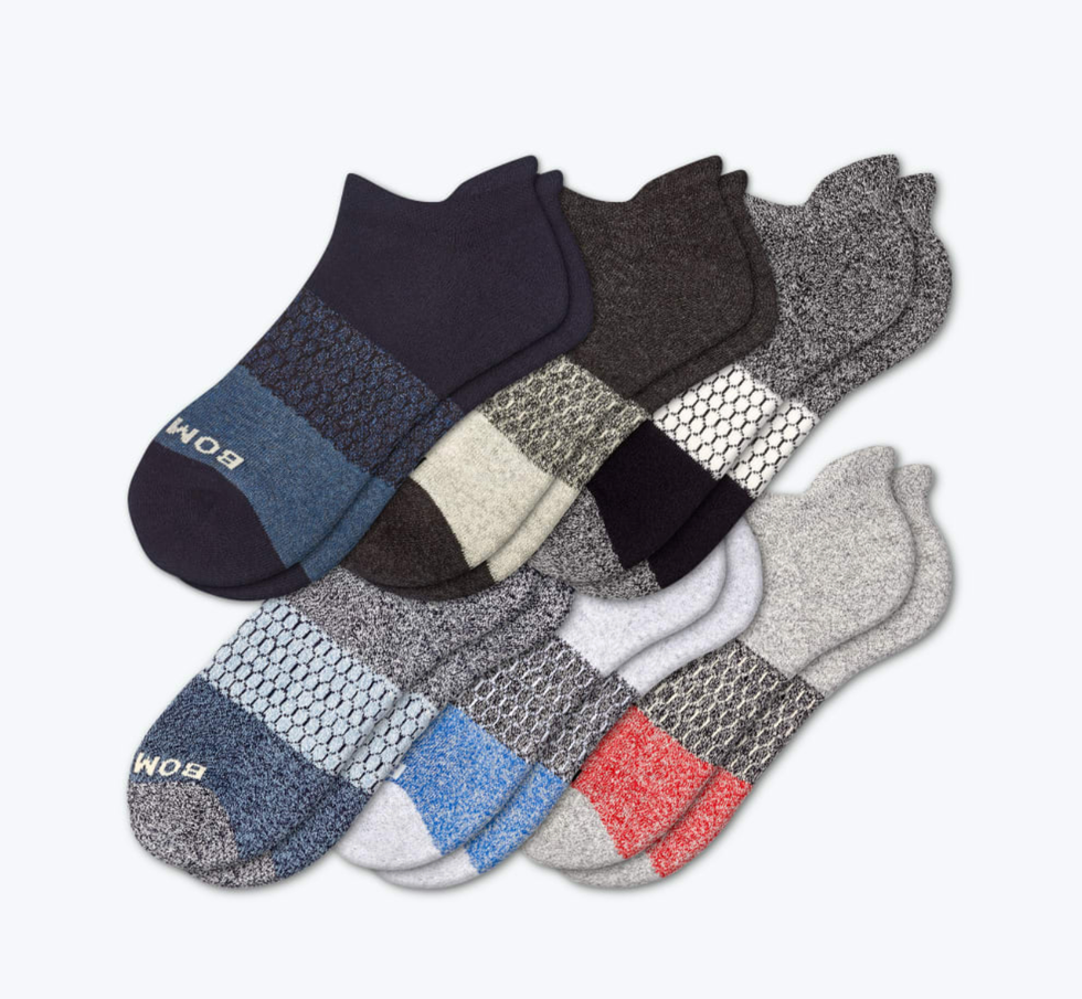 Adult Bombas Tri-Block Ankle Socks