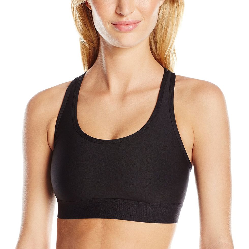 FANNYC Womens Comfy Padded Gym Workout Longline Crop Top