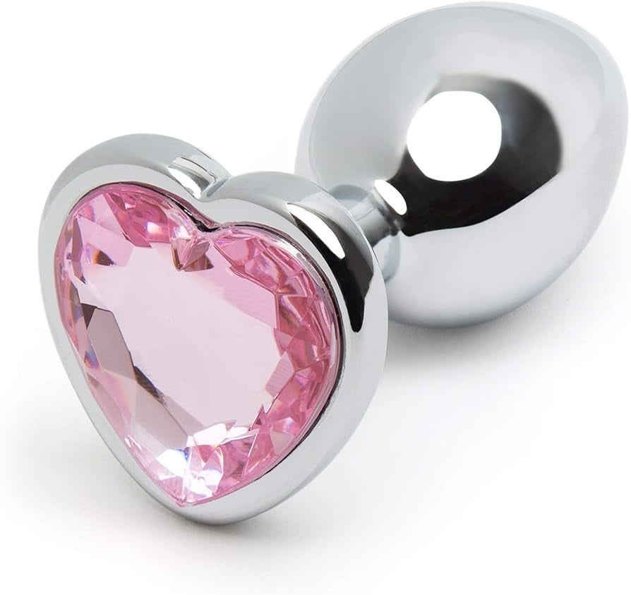 Secret Shine Jeweled Heart Metal Butt Plug