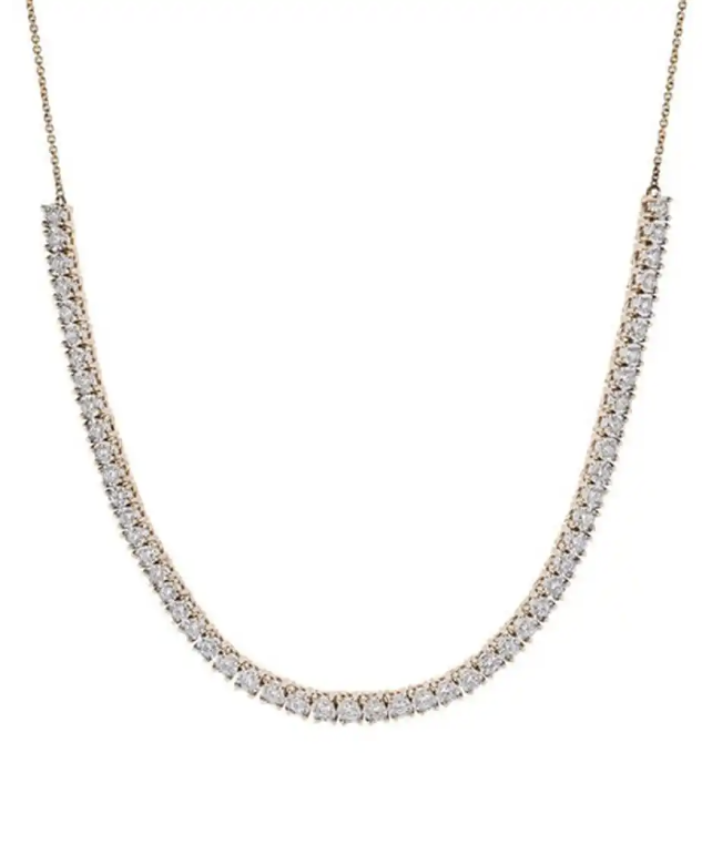 Rose Gold Ava Bea Diamond Tennis Necklace
