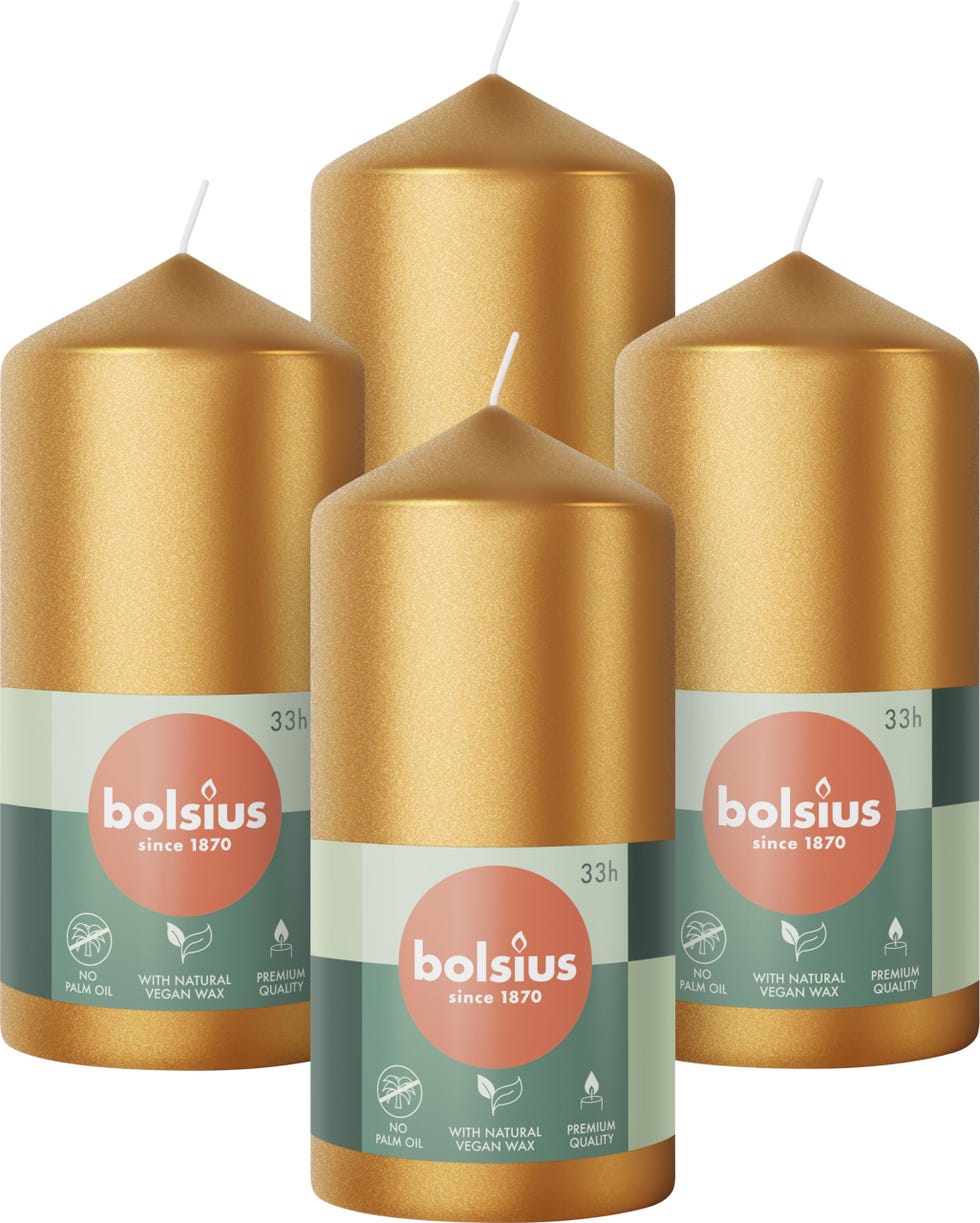 Velas doradas para Navidad