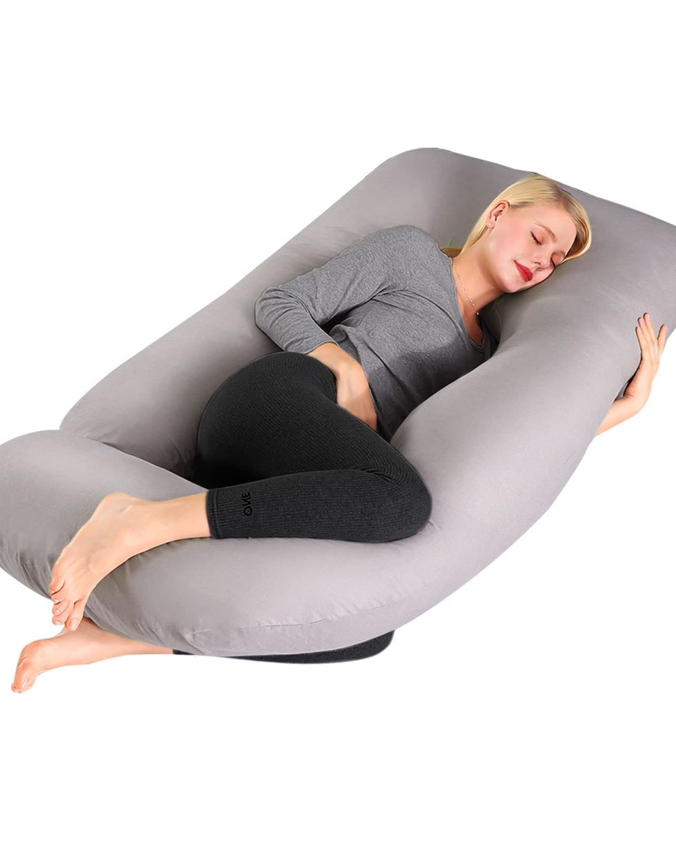 Pregnancy Pillow, J Shaped Full Maternity & Body Pillow