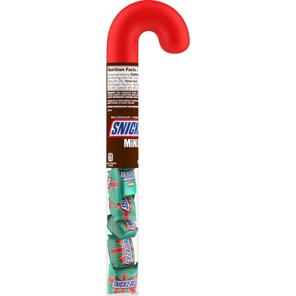 Christmas Mini Chocolates Candy Cane Tube