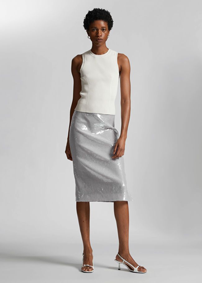 Silver hotsell grey skirt